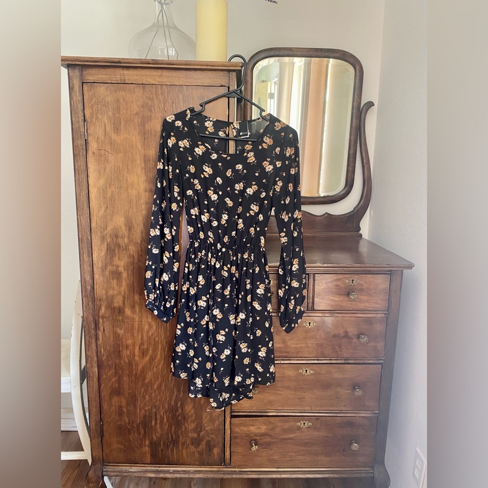 Flowery, short dress.